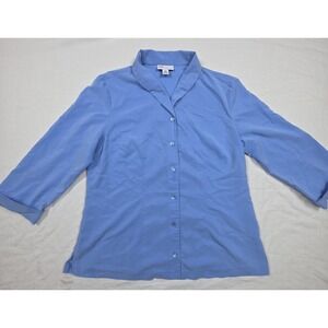 Tog Shop Women's Blue Button Up  Shirt Modal Size 10‎